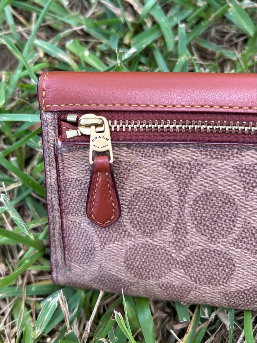 Coach Signature Color Block Trifold Wallet - Picture 6 of 11
